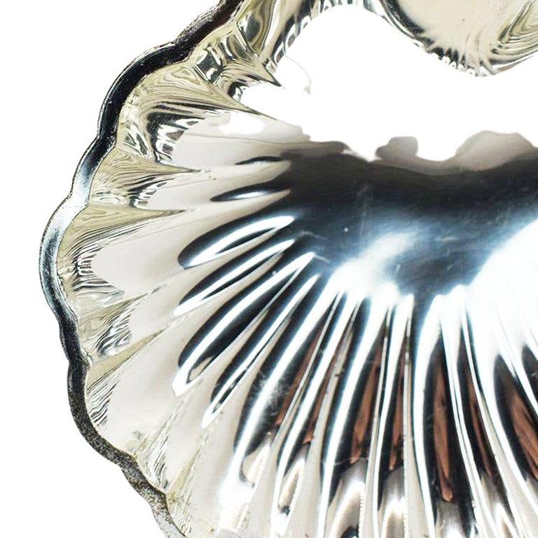 Cast Metal Footed Clam Shell Serving Dish or Catchall After Tiffany and ...