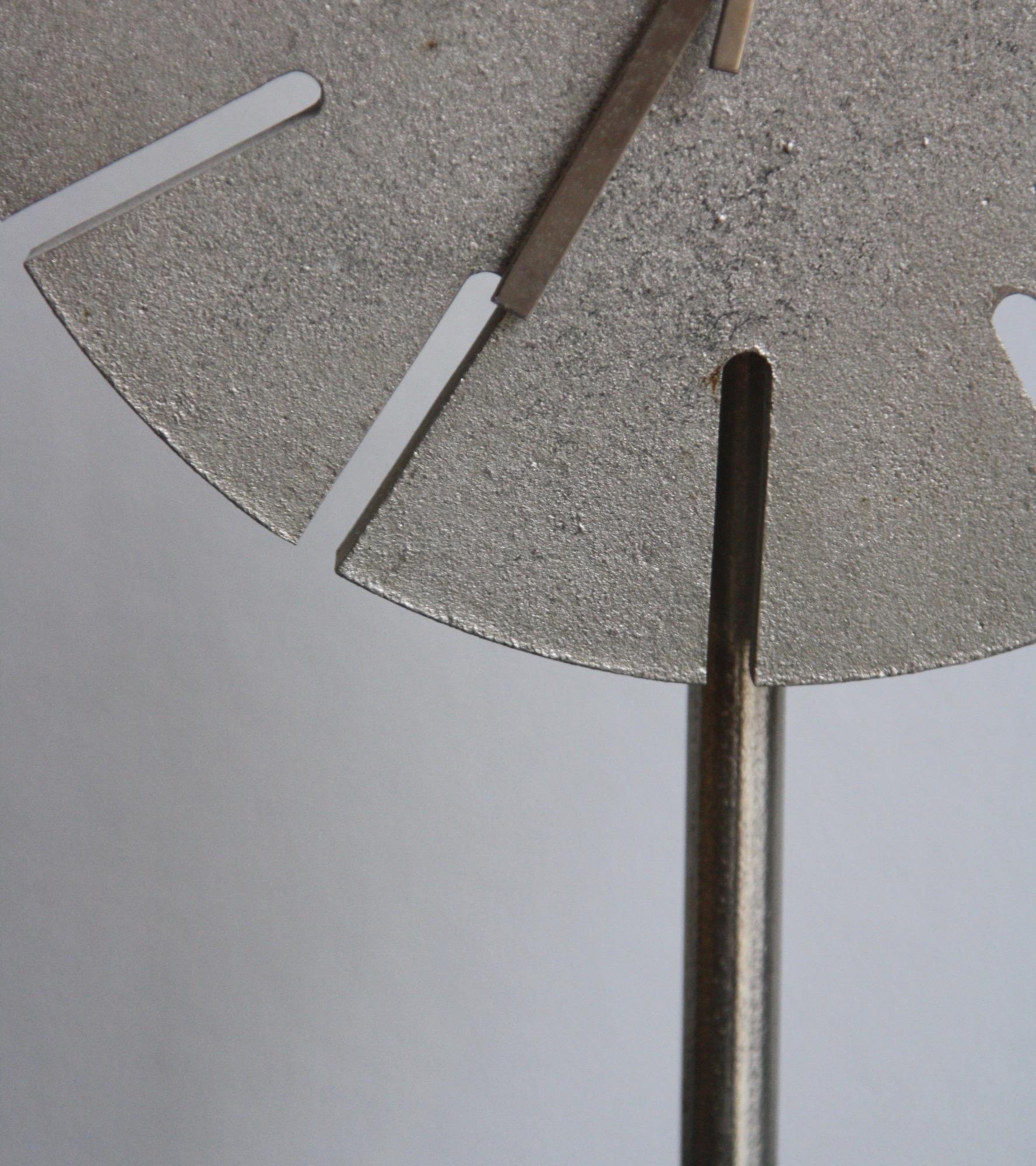 Cast Nickel Table Clock by Werkstätte Carl Auböck III For Sale 6