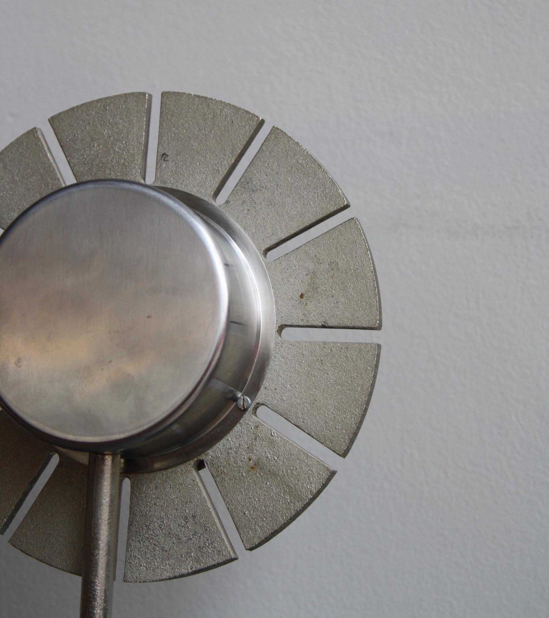 Mid-20th Century Cast Nickel Table Clock by Werkstätte Carl Auböck III For Sale