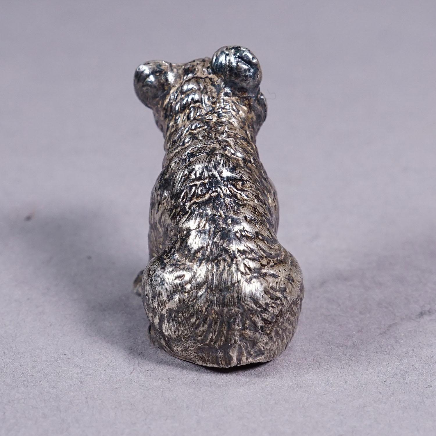 Fundición de un oso sentado Plata de ley ca. 1930s en Bueno estado para la venta en Berghuelen, DE