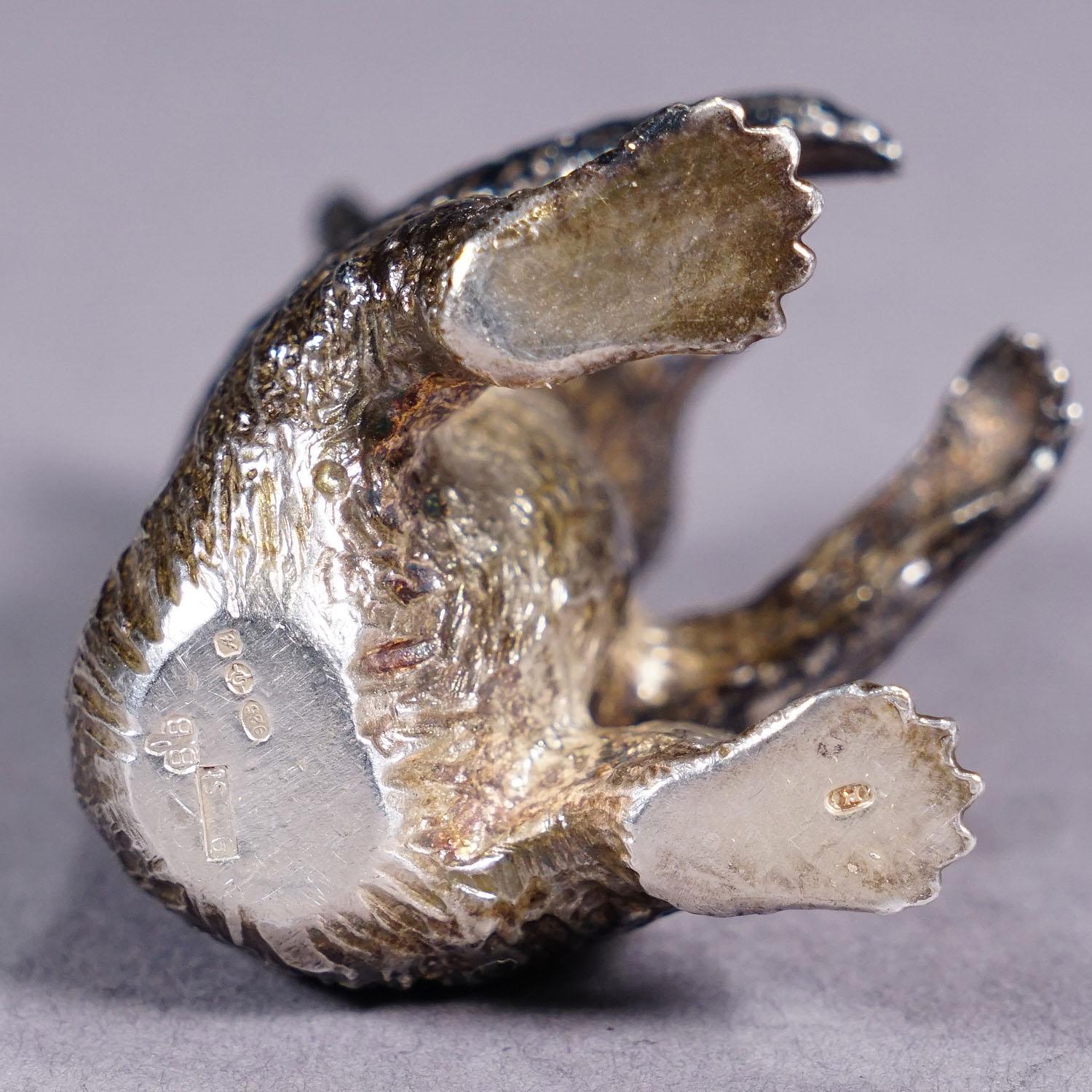 Fundición de un oso sentado Plata de ley ca. 1930s en Bueno estado para la venta en Berghuelen, DE