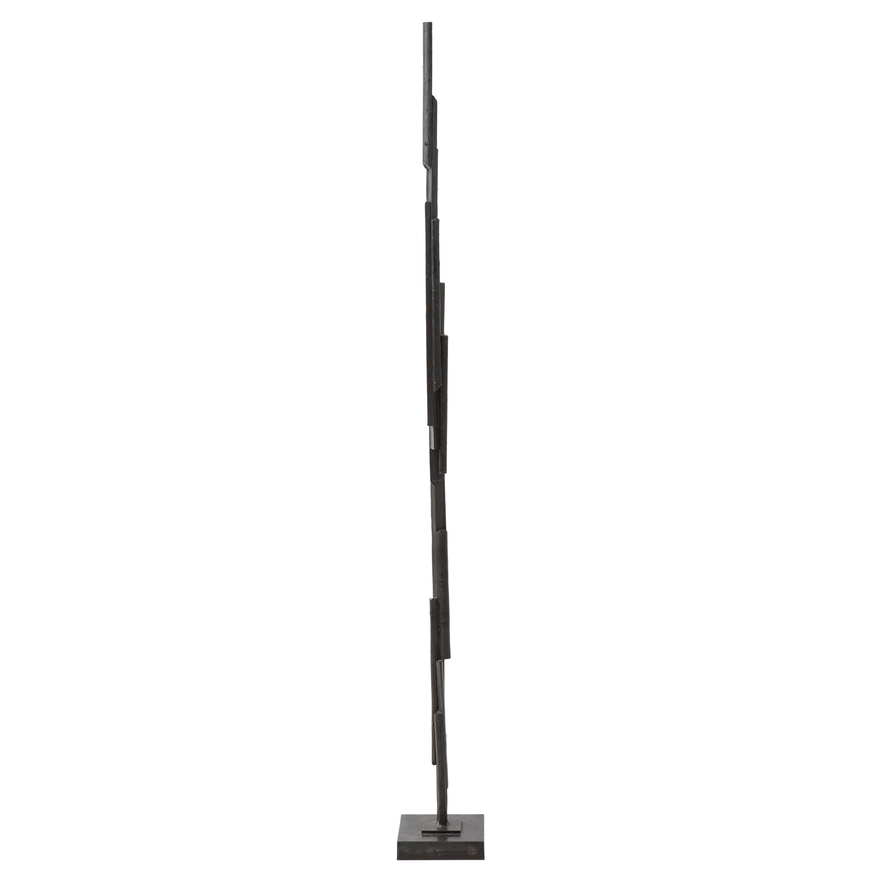 Cast Patinated Bronze Abstract Sculpture