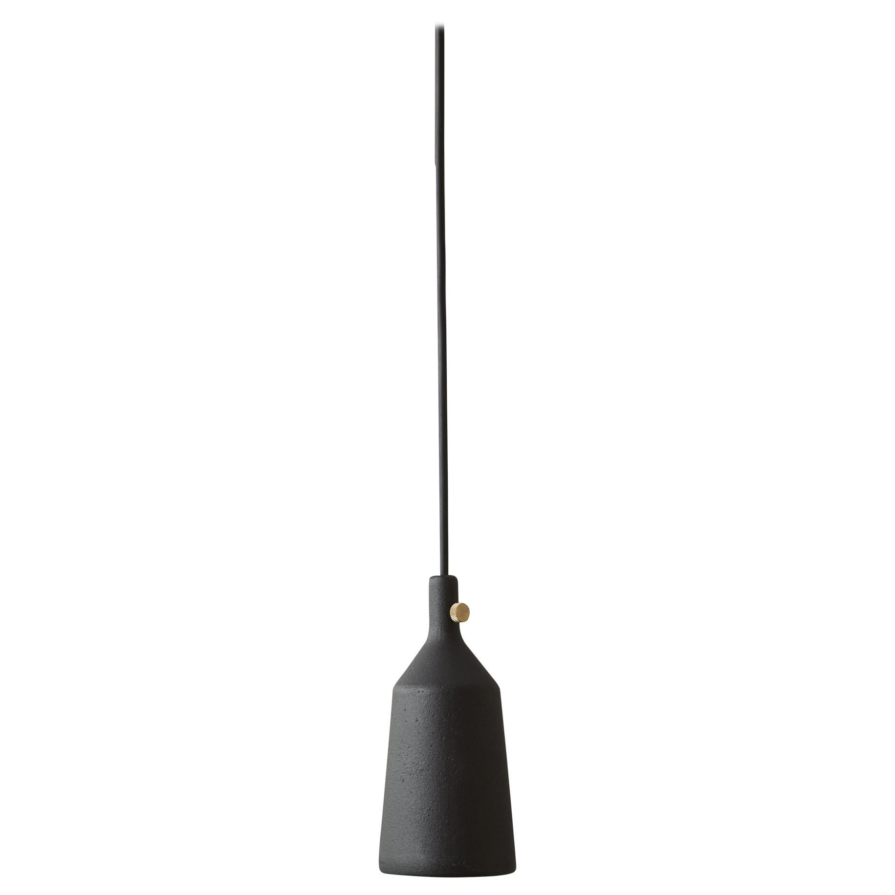 Cast Pendant, Shape 3, Black by Thomas Chung and Jordan Murphy For Sale