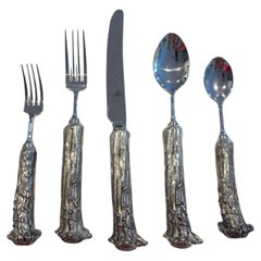 Cast Pewter Antler Flatware, Service for Six, Western Frontier by Vagabond House