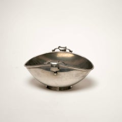 Cast Pewter Bowl/Vide Poche by Just Andersen, Ystad-Metall, Sweden, c. 1930