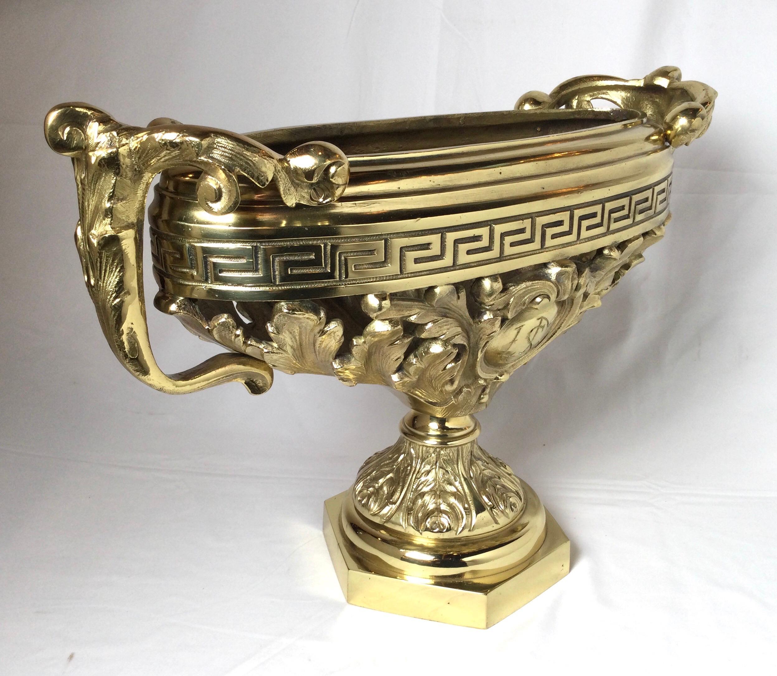 Late 19th Century Cast Polished Bronze Centerpiece Bowl, 19th Century