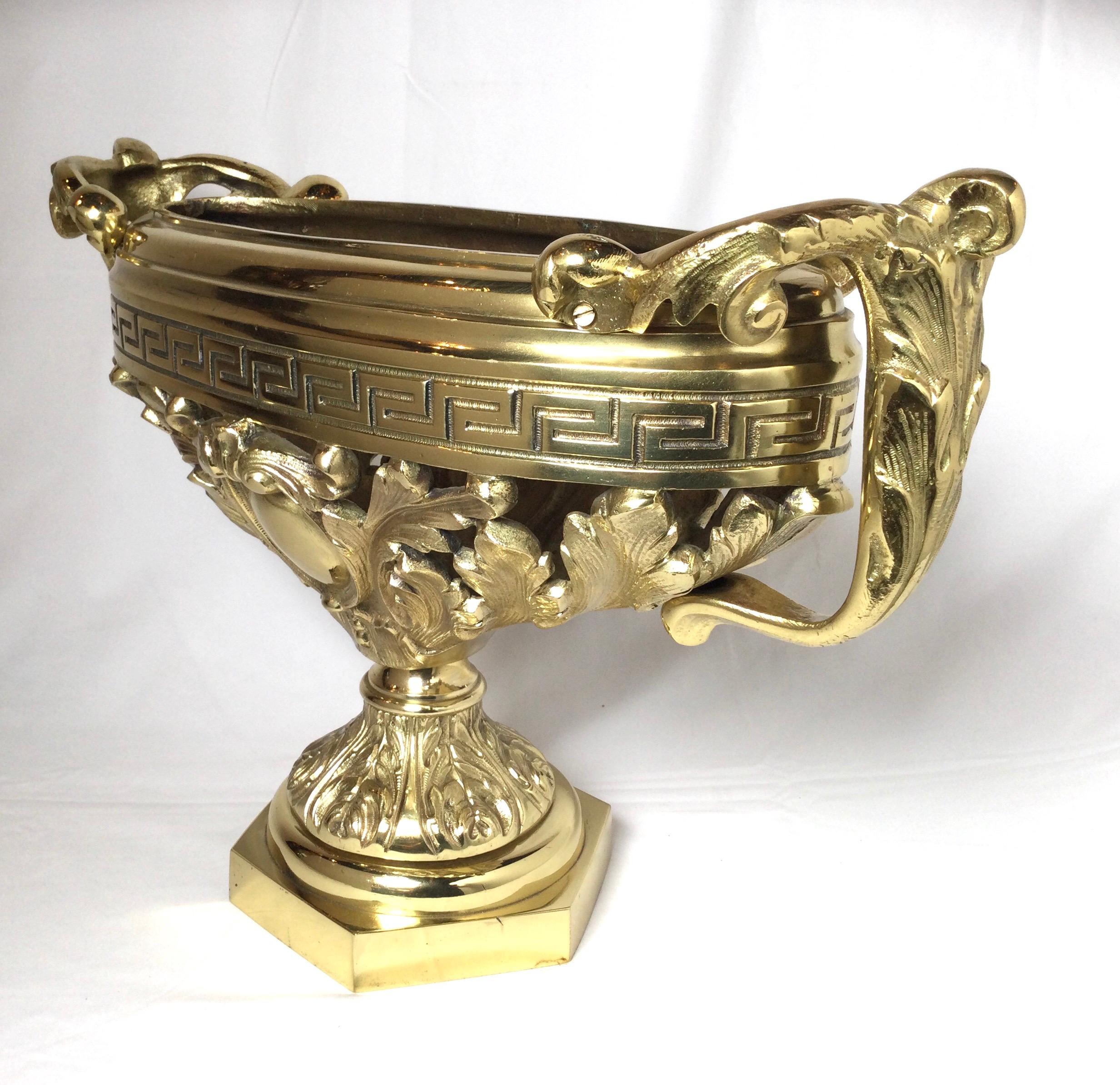 Cast Polished Bronze Centerpiece Bowl, 19th Century 1