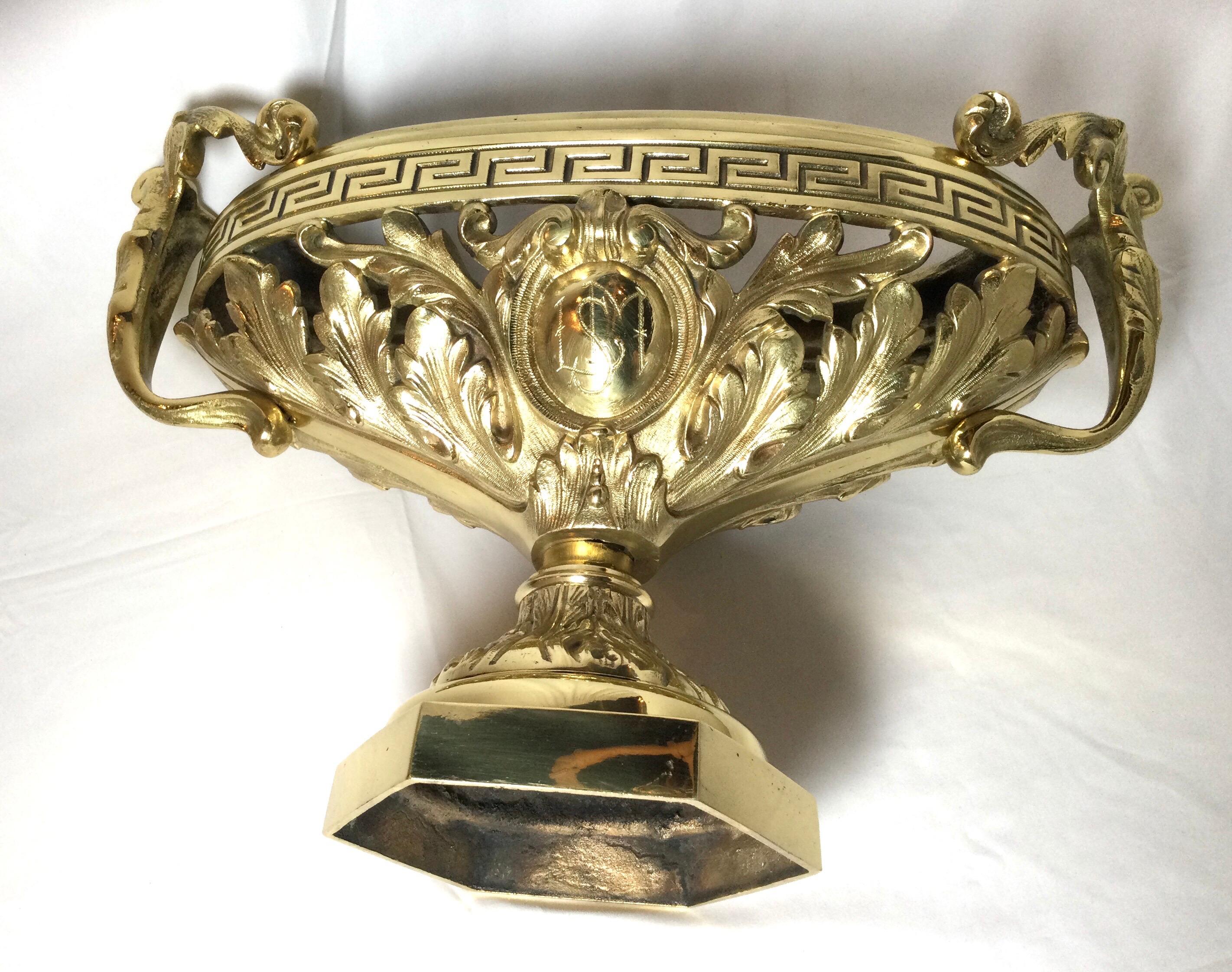 Cast Polished Bronze Centerpiece Bowl, 19th Century 3