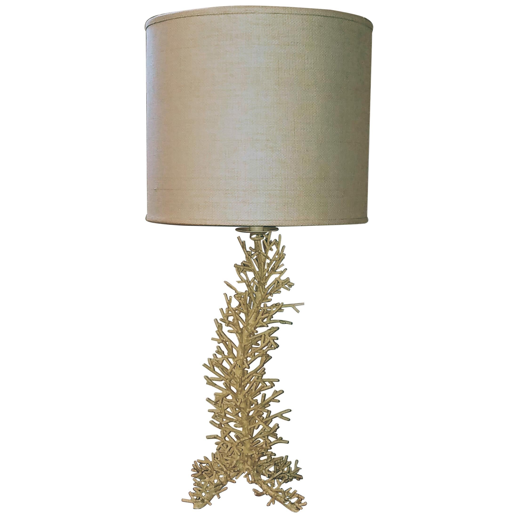 Cast Porcupine Coral Table Lamp, 1980s