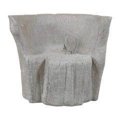 Cast Resin 'Acacia' Chair, Aged Concrete Finish by Zachary A. Design