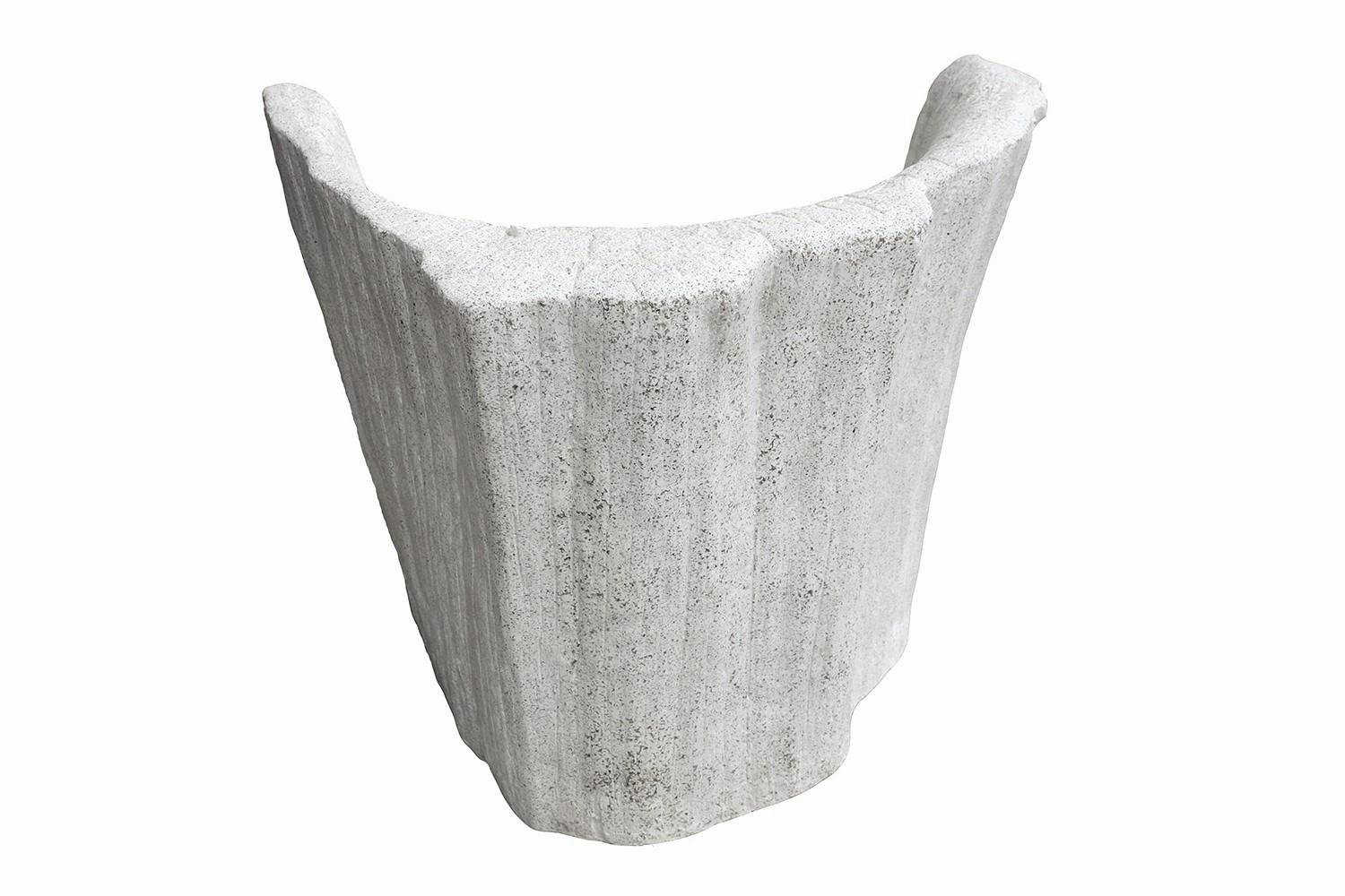 Minimalist Cast Resin 'Acacia' Chair, Natural Stone Finish by Zachary A. Design For Sale