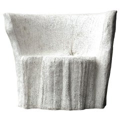 Cast Resin 'Acacia' Chair, Natural Concrete Finish by Zachary A. Design