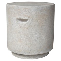 Cast Resin 'Aileen' Side Table, Aged Stone Finish by Zachary A. Design