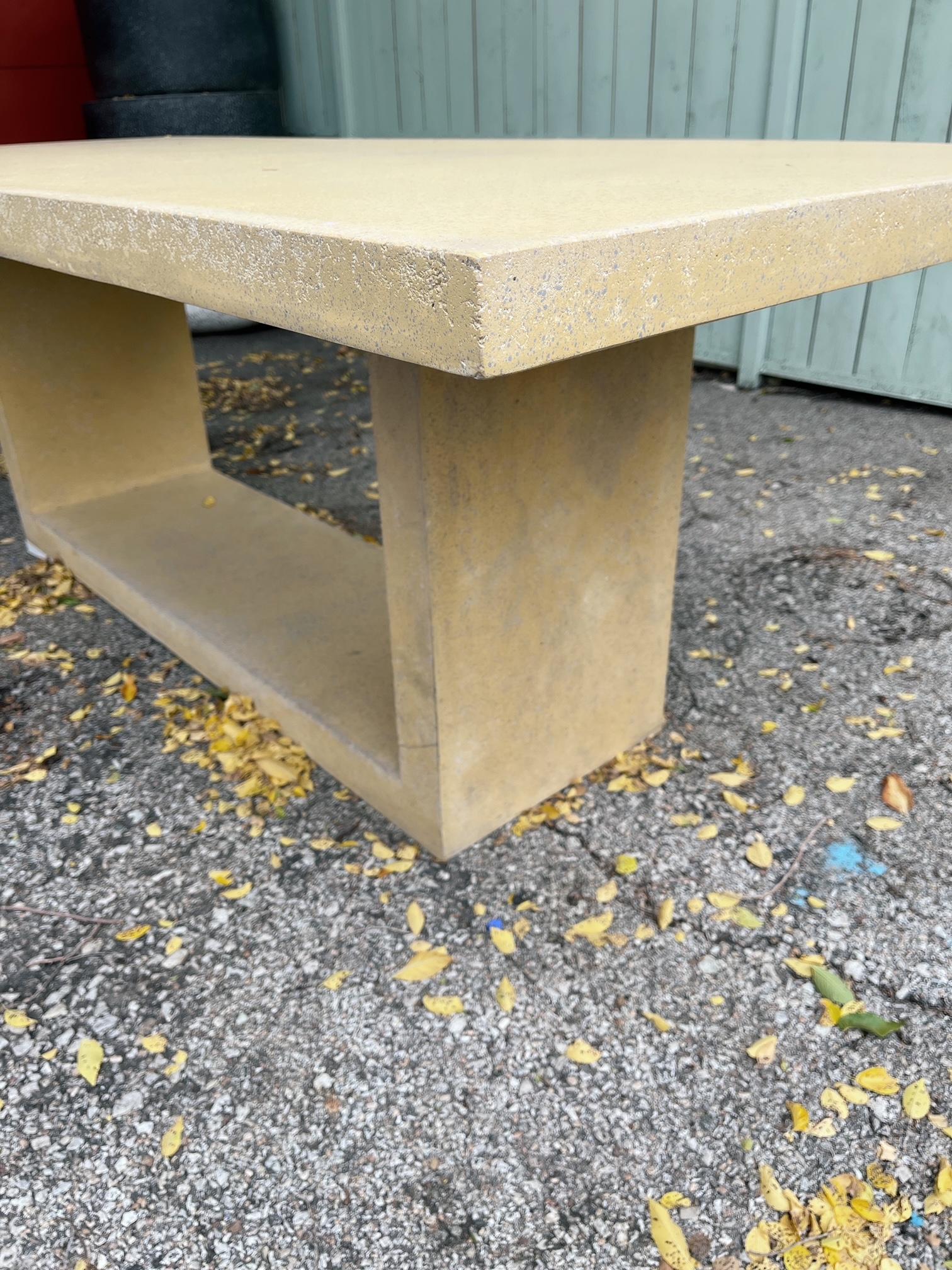 Contemporary Cast Resin 'Apertura' Dining Table, Sonoran Yellow Finish by Zachary A. Design For Sale