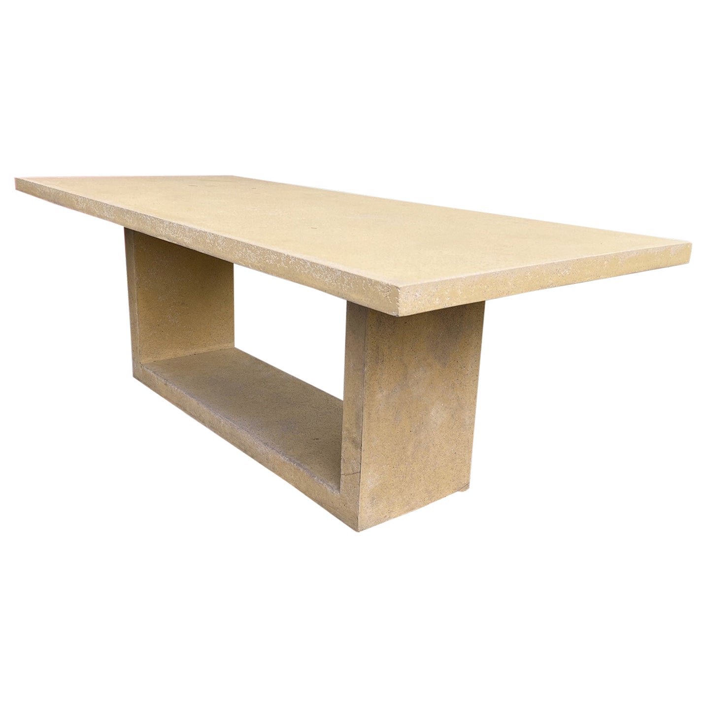 Mesa de Comedor "Apertura" de Resina Fundida, Acabado Amarillo Sonora de Zachary A. Design en venta