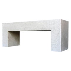 Cast Resin 'Aspen' Bench, Natural Stone Finish by Zachary A. Design