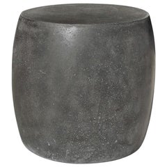 Cast Resin 'Barrel' Table, Coal Stone Finish by Zachary A. Design