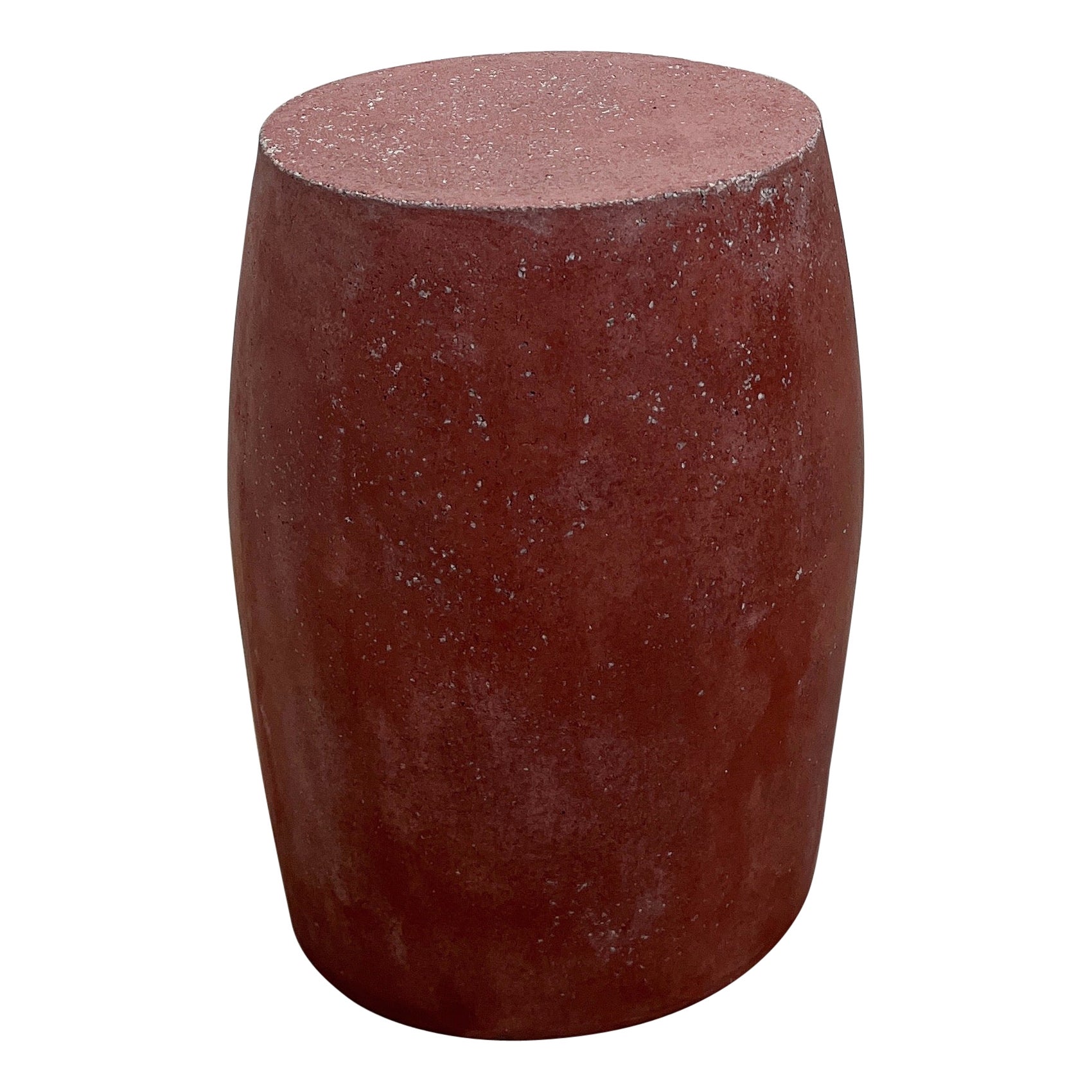 Tavolo 'Barile' in resina fusa, finitura rosso Sedona di Zachary A. Design