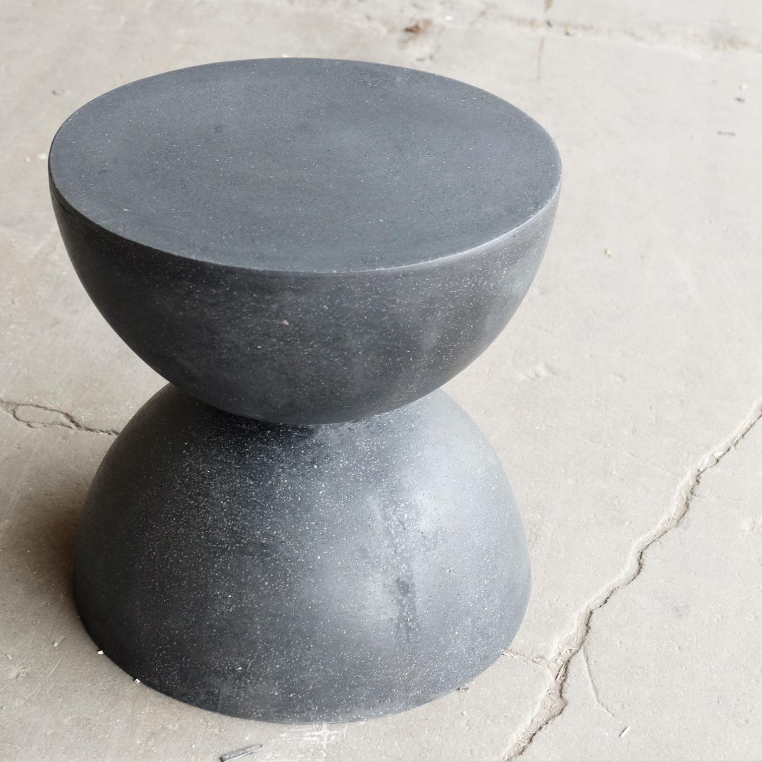 Contemporary Cast Resin 'Bilbouquet' Side Table, Coal Stone Finish by Zachary A. Design For Sale