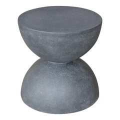 Cast Resin 'Bilbouquet' Side Table, Coal Stone Finish by Zachary A. Design