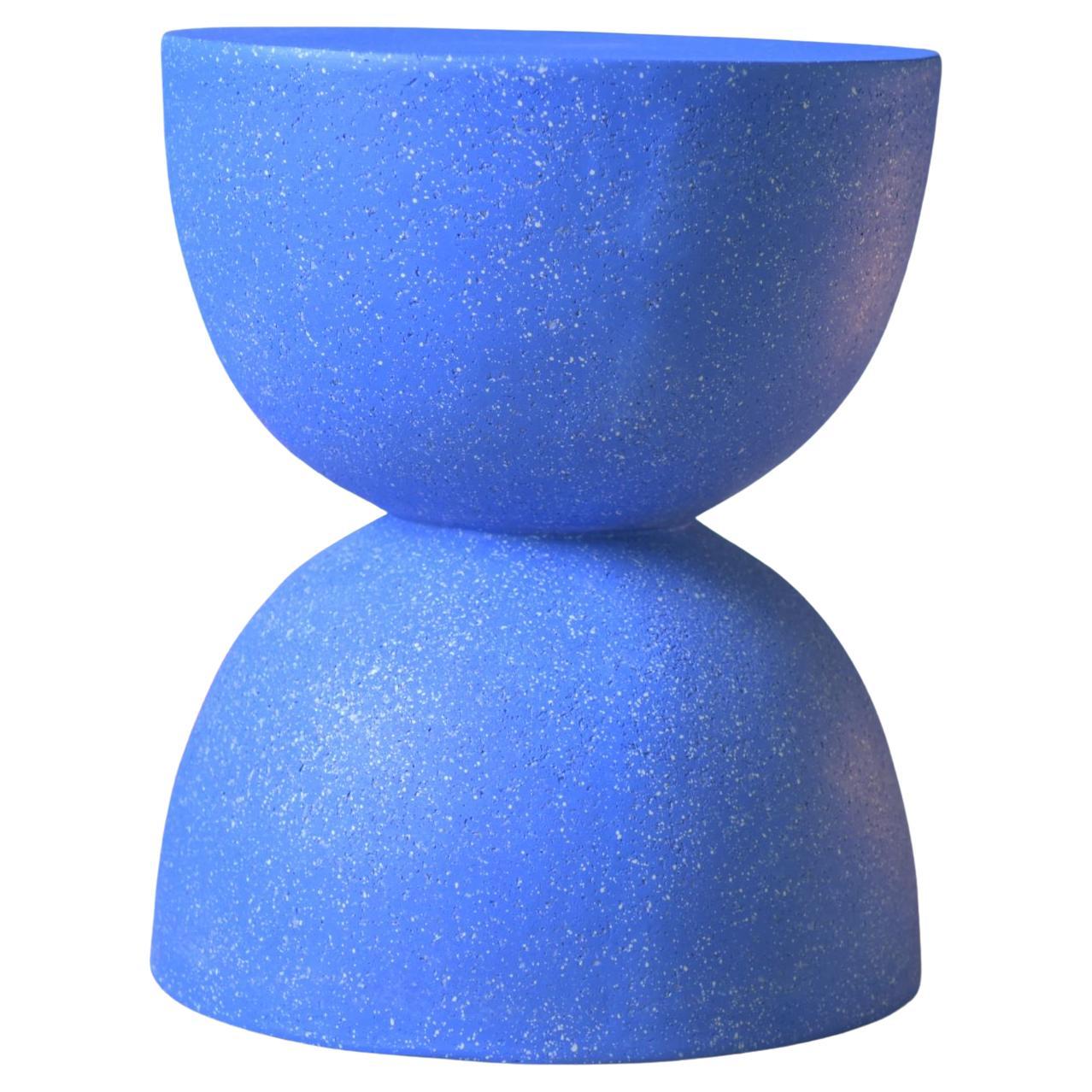 Cast Resin 'Bilbouquet' Side Table, Lupine Blue Finish by Zachary A. Design For Sale