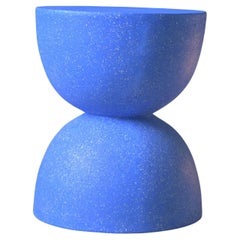 Cast Resin 'Bilbouquet' Side Table, Lupine Blue Finish by Zachary A. Design