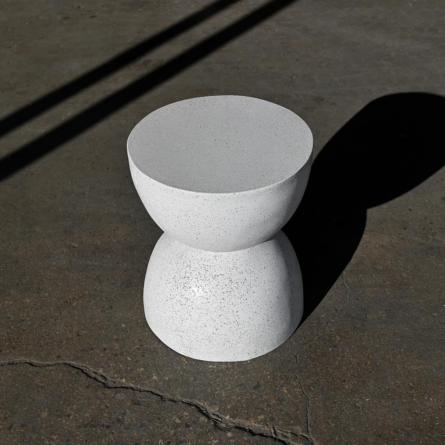 Minimalist Cast Resin 'Bilbouquet' Side Table, Natural Stone Finish by Zachary A. Design For Sale