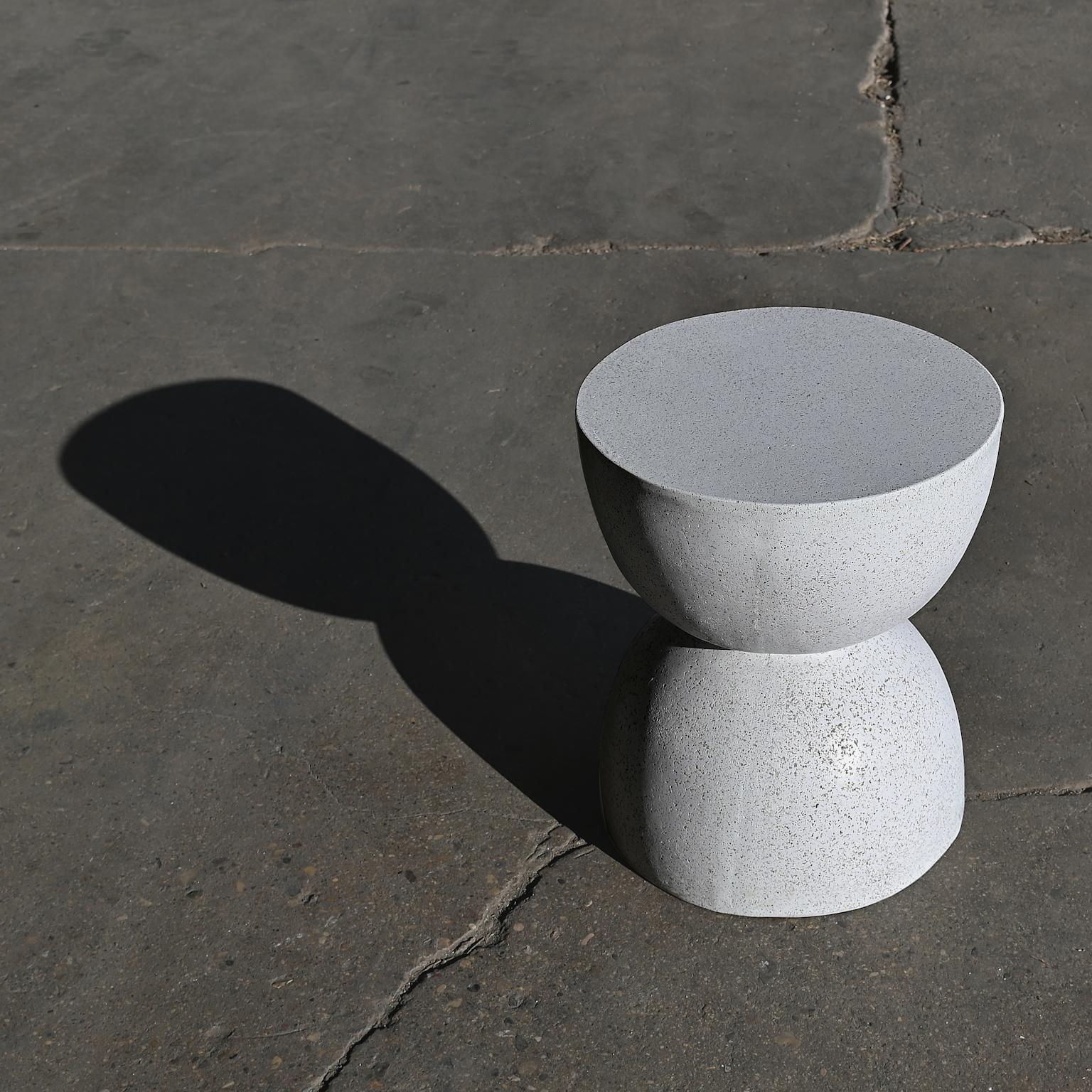 American Cast Resin 'Bilbouquet' Side Table, Natural Stone Finish by Zachary A. Design For Sale