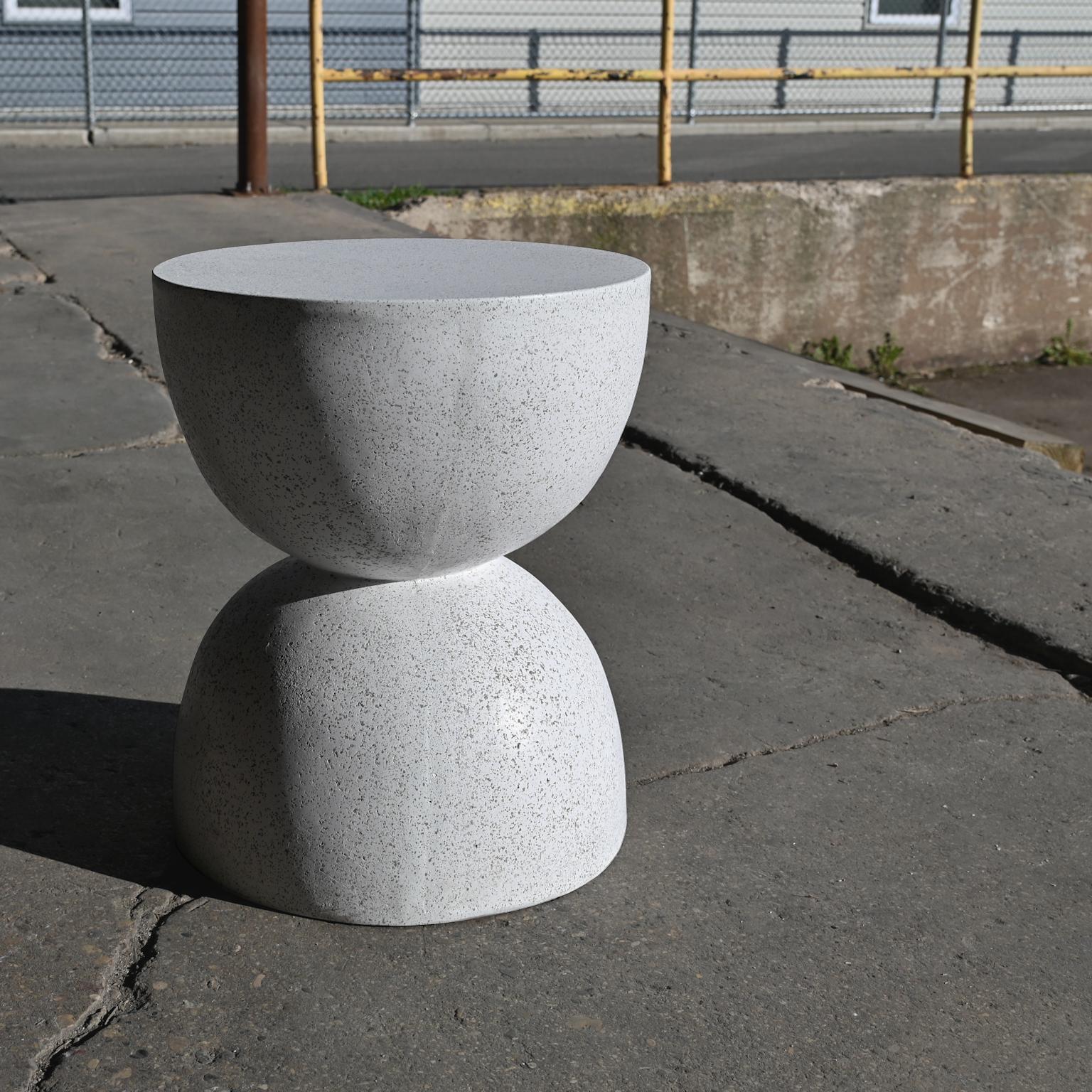 Cast Resin 'Bilbouquet' Side Table, Natural Stone Finish by Zachary A. Design In New Condition For Sale In Chicago, IL