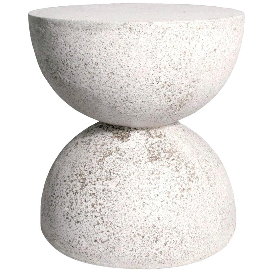 Cast Resin 'Bilbouquet' Side Table, Natural Stone Finish by Zachary A. Design