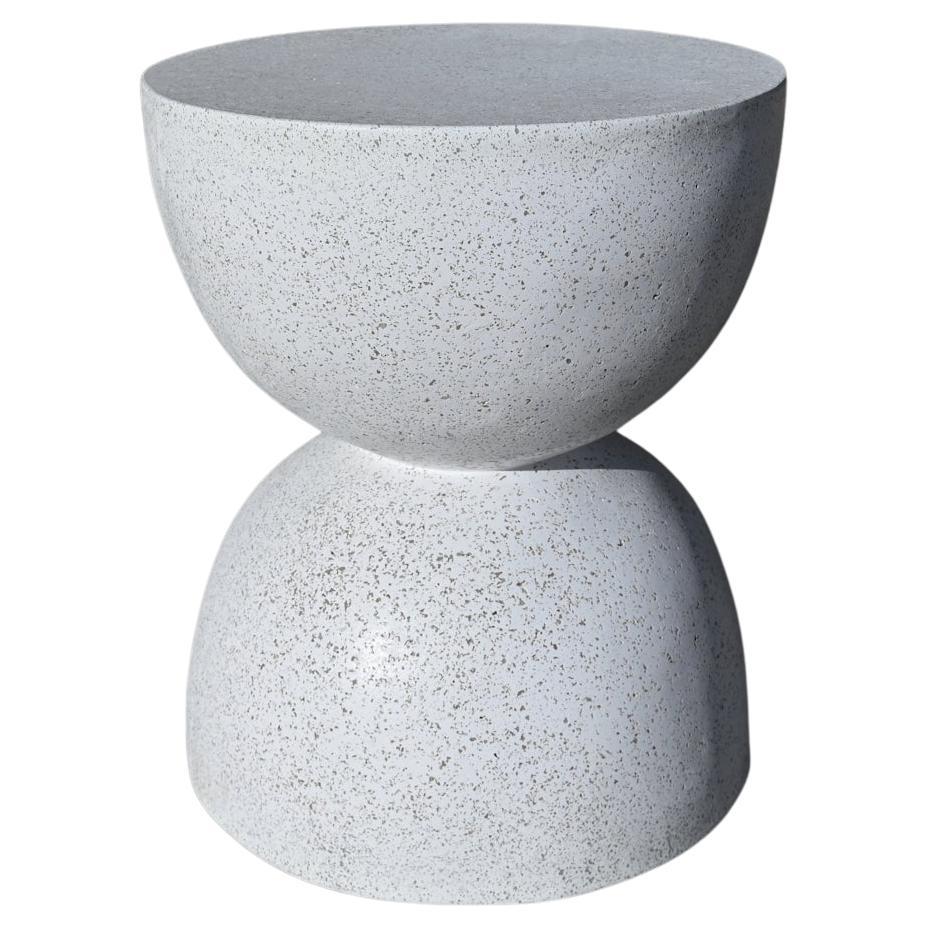 Cast Resin 'Bilbouquet' Side Table, Natural Stone Finish by Zachary A. Design