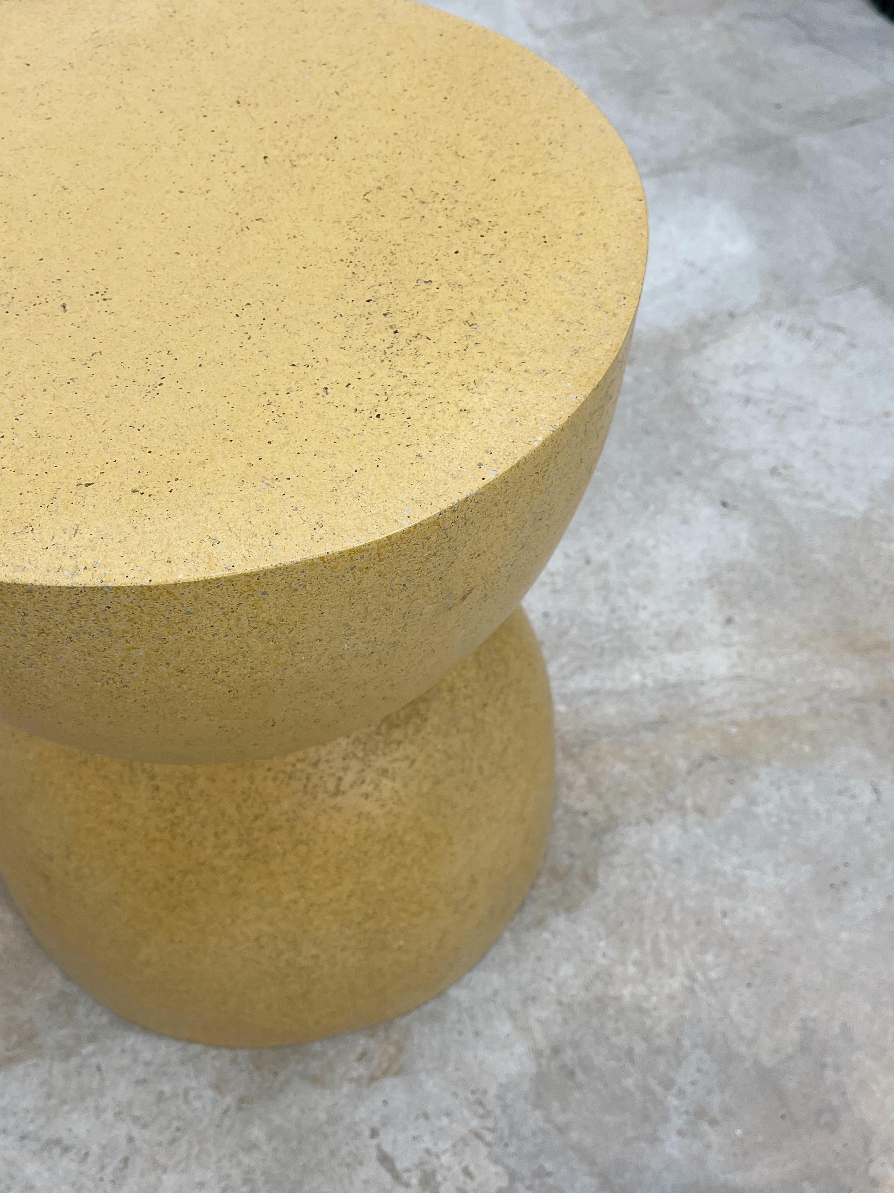 Contemporary Cast Resin 'Bilbouquet' Side Table, Sonoran Yellow Finish by Zachary A. Design For Sale