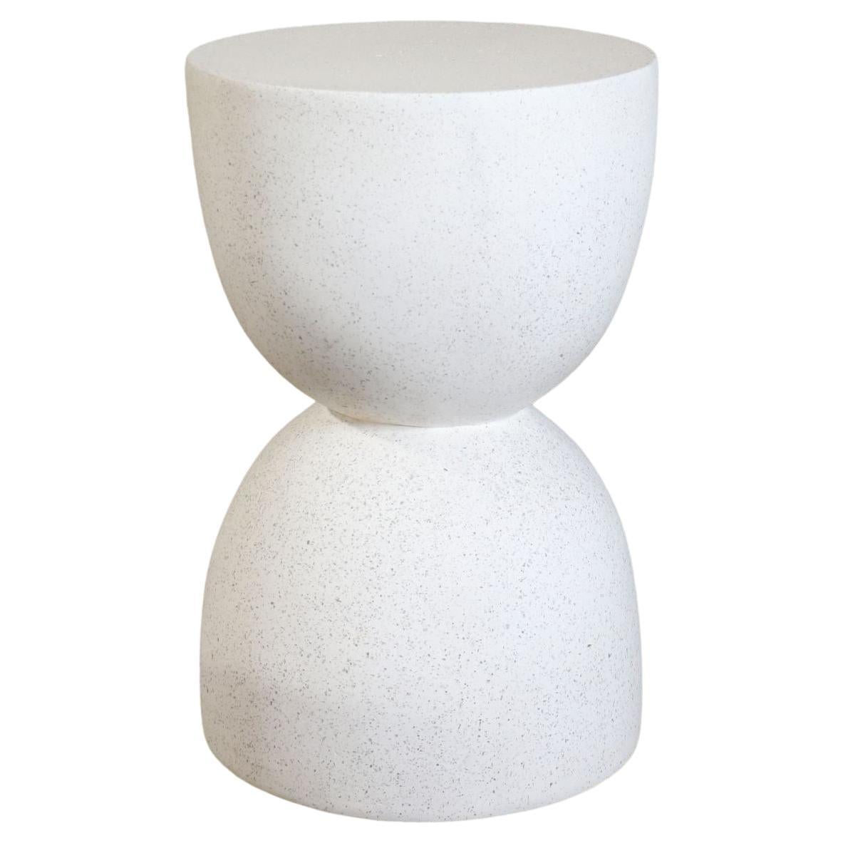 Cast Resin 'Bilbouquet' Side Table, White Stone Finish by Zachary A. Design For Sale