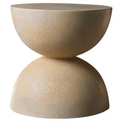 Table Bilbouquet en résine moulée, finition pierre de charbon par Zachary A. Design