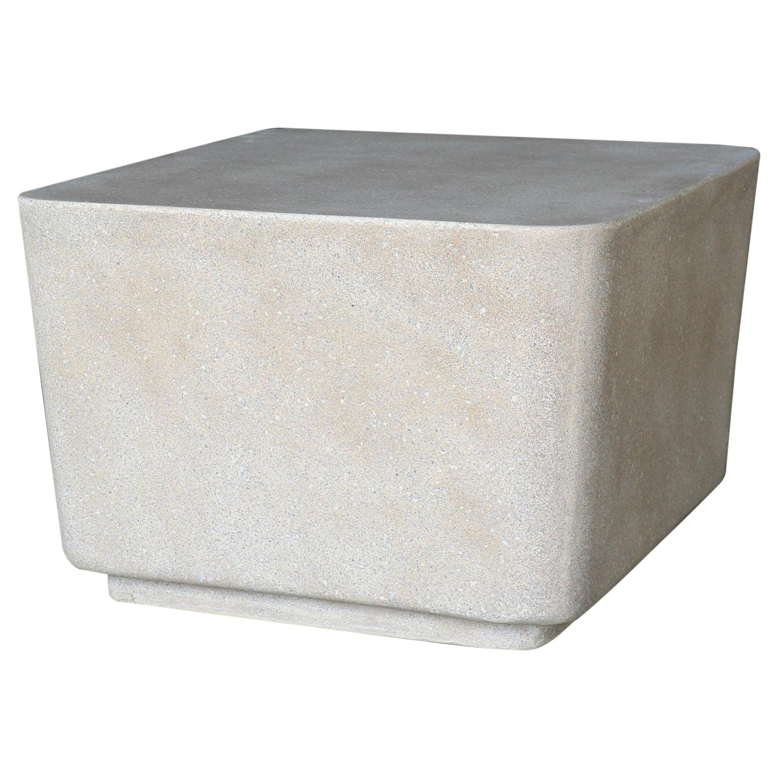 Cast Resin 'Block' Cocktail Table, Aged Stone Finish by Zachary A. Design For Sale