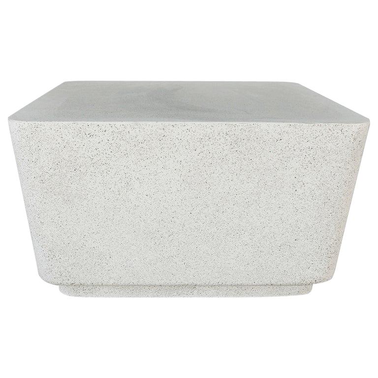 Cast Resin 'Block' Low Table, Natural Stone Finish by Zachary A. Design