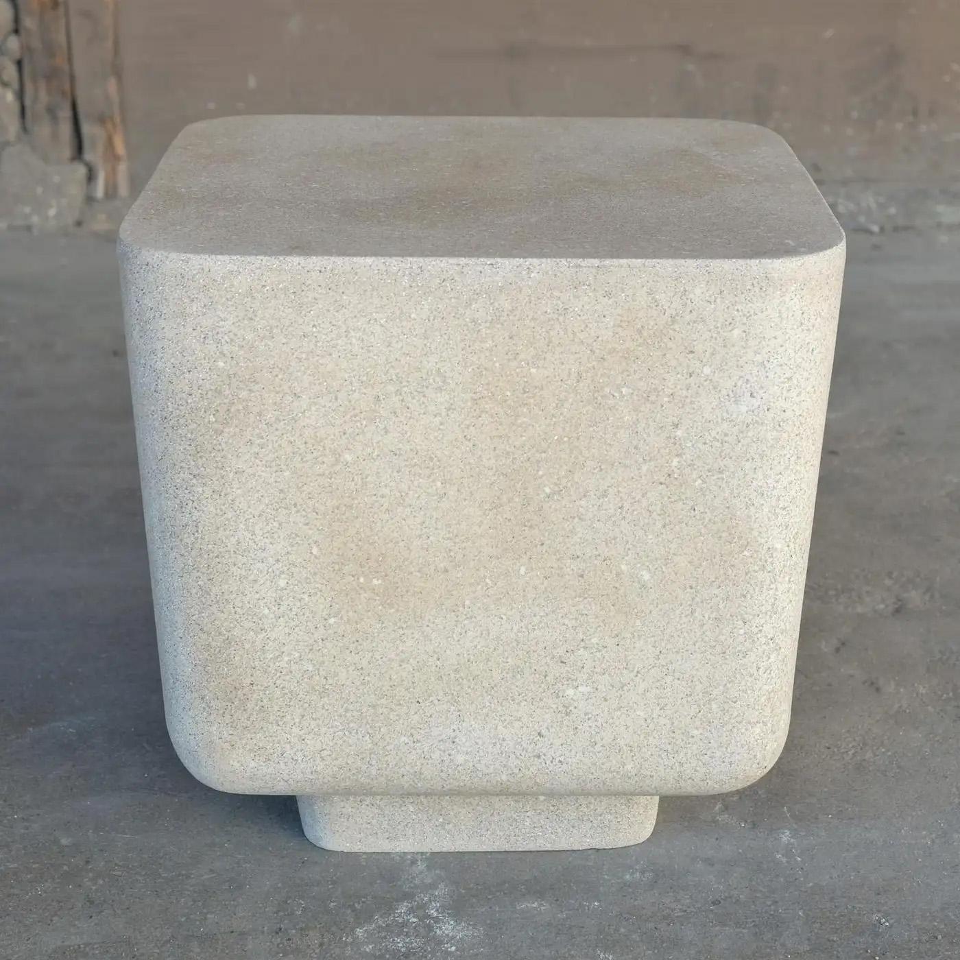 American Cast Resin 'Block' Side Table by Zachary A. Design For Sale