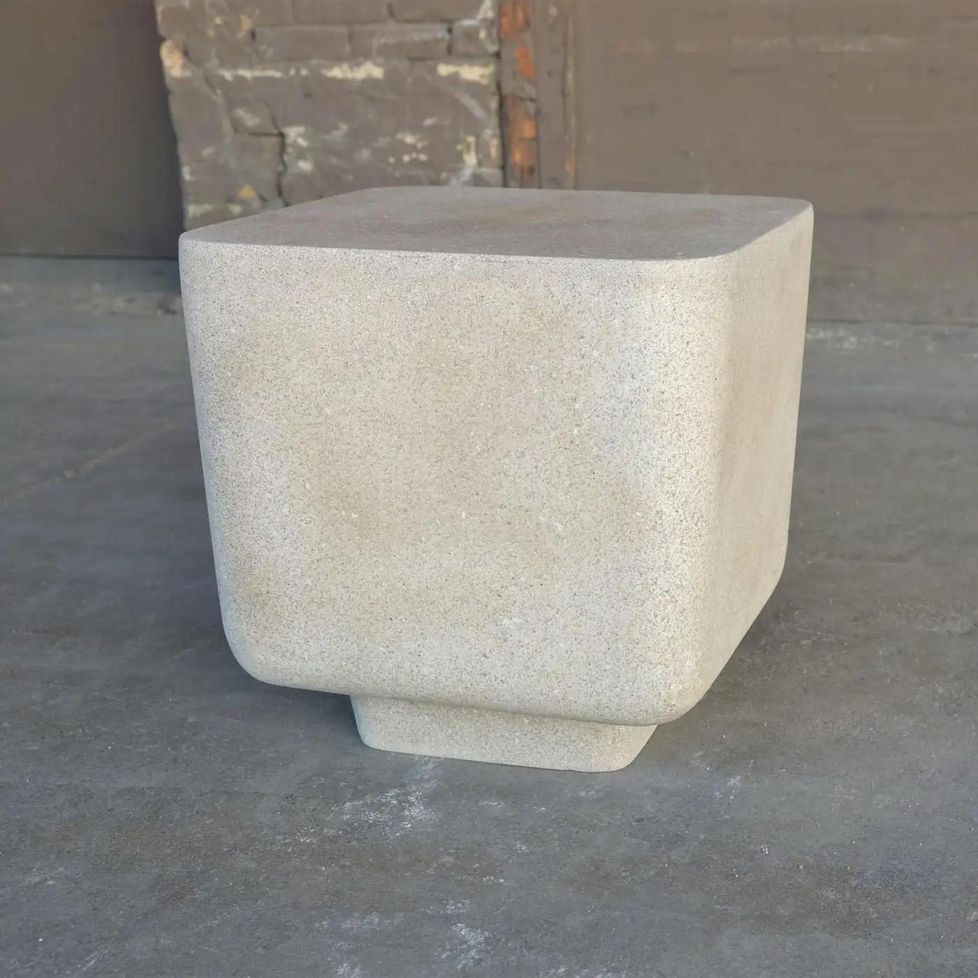 Cast Resin 'Block' Side Table by Zachary A. Design In New Condition For Sale In Chicago, IL