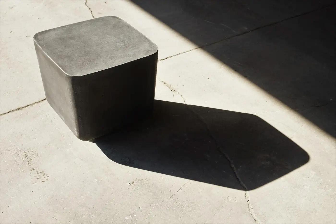 Cast Resin 'Block' Side Table by Zachary A. Design For Sale 1