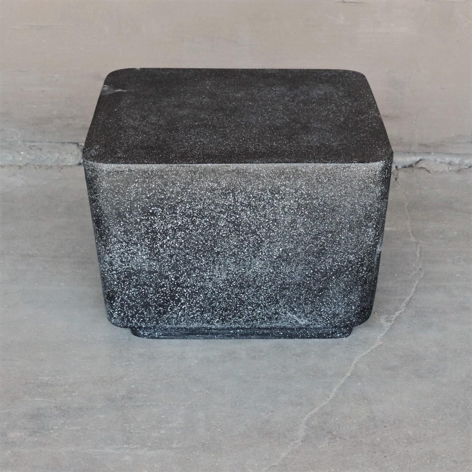 stone block side table