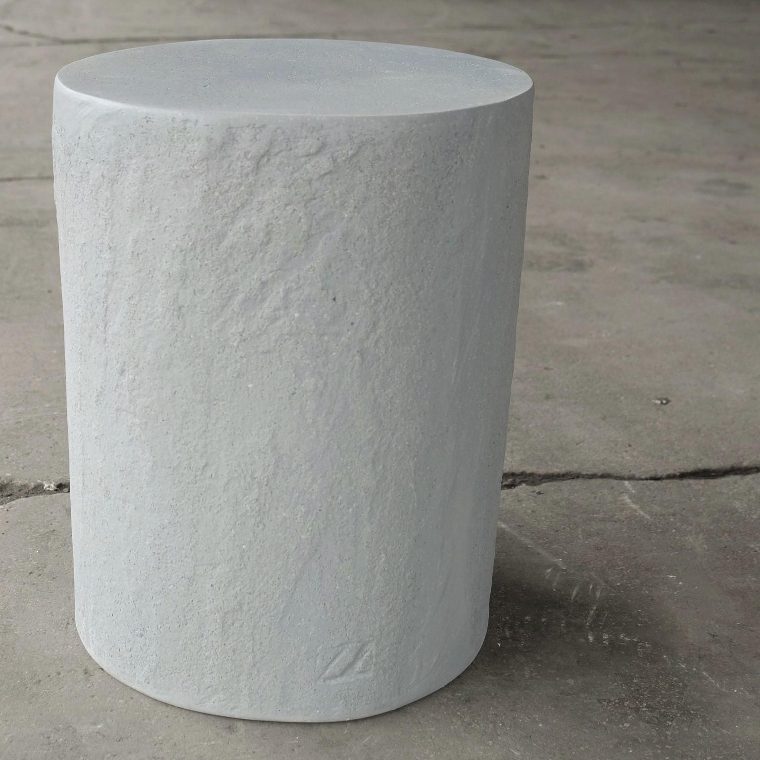 Minimalist Cast Resin 'Dock' Stool and Side Table, Keystone Finish by Zachary A. Design For Sale