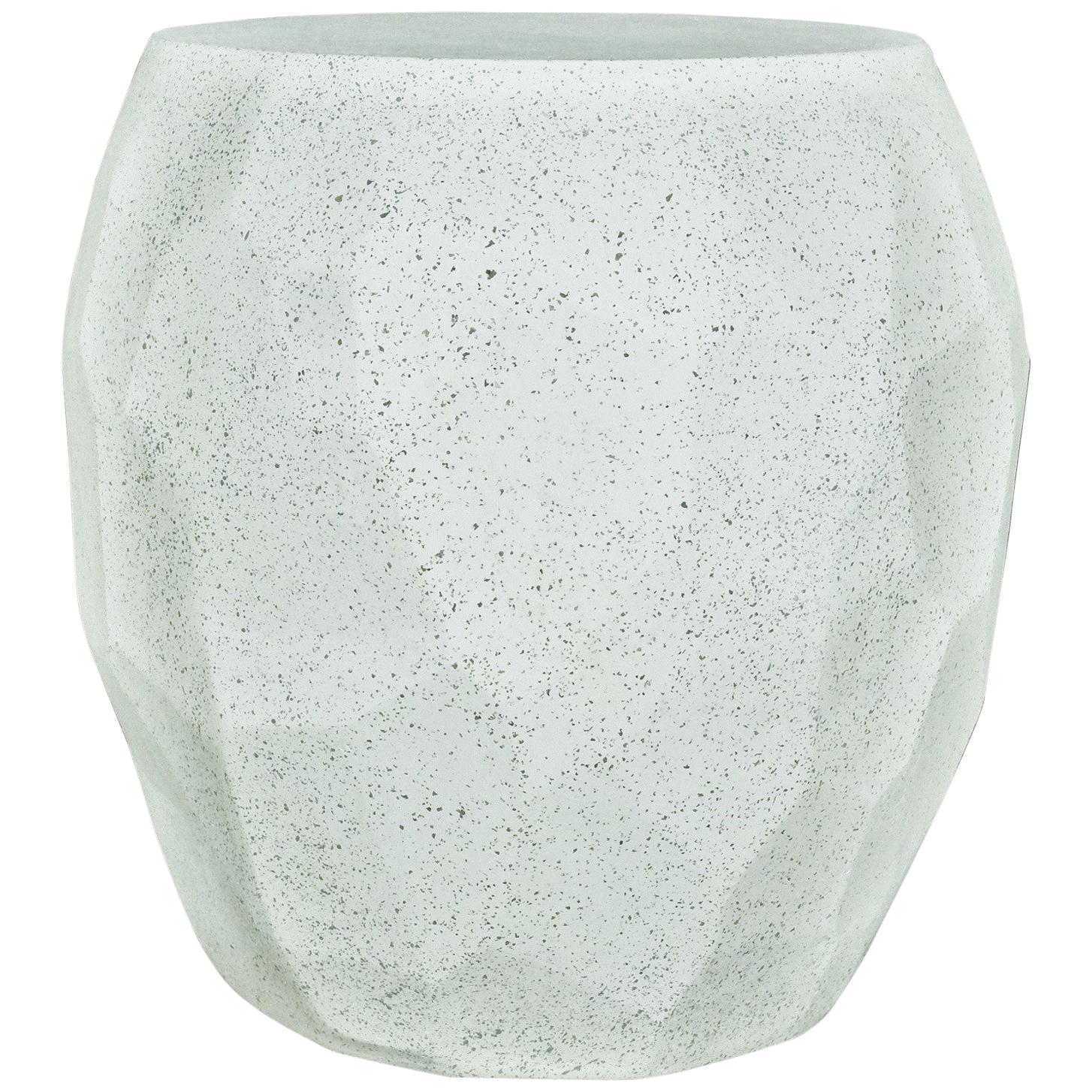 Cast Resin 'Facet' Side Table, Natural Stone Finish by Zachary A. Design