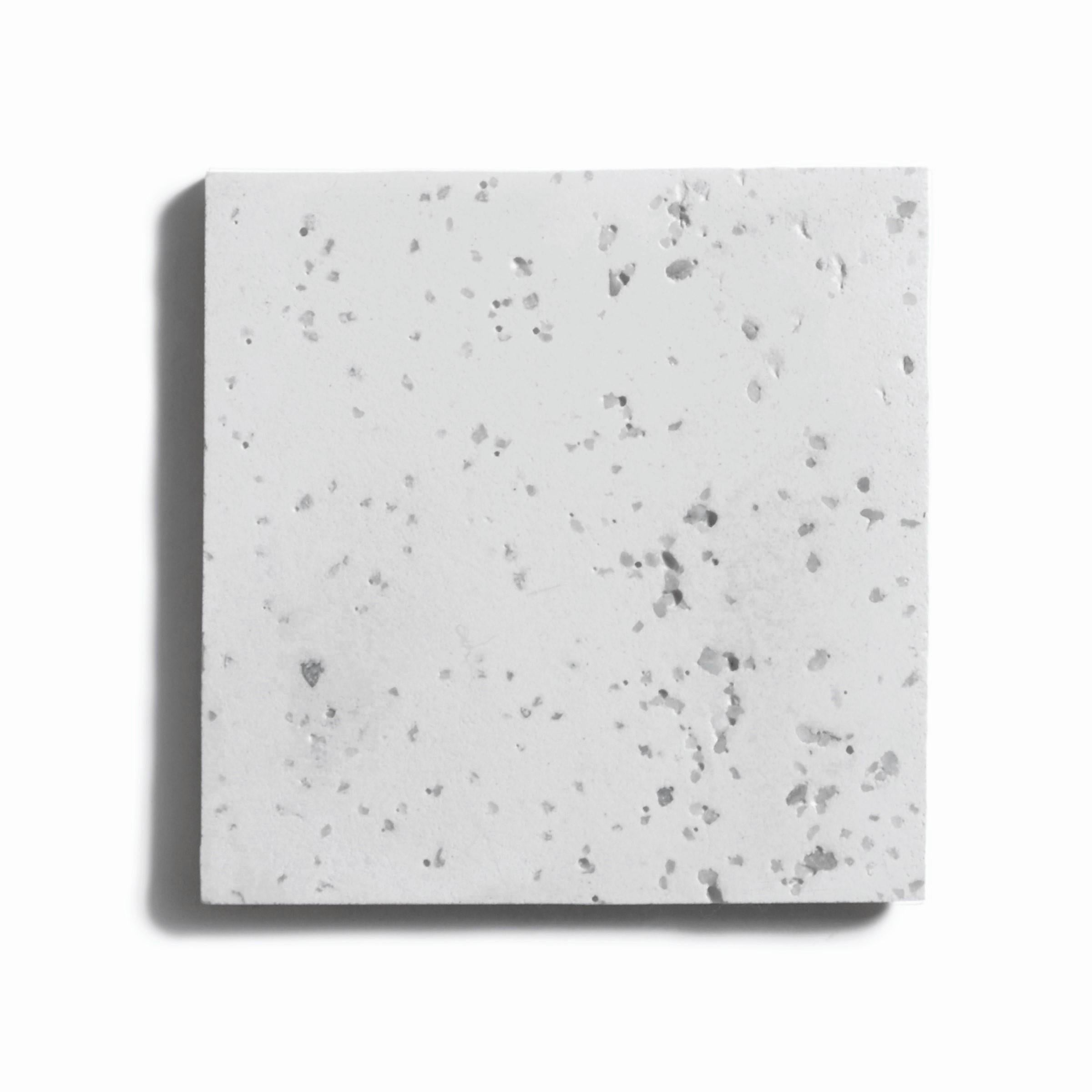 Minimalist Cast Resin 'Facet' Side Table, White Stone Finish by Zachary A. Design For Sale