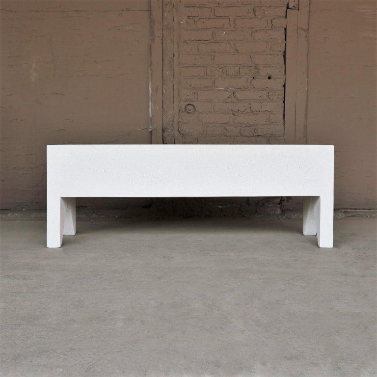 Cast Resin 'Farm' Bench by Zachary A. Design In New Condition For Sale In Chicago, IL