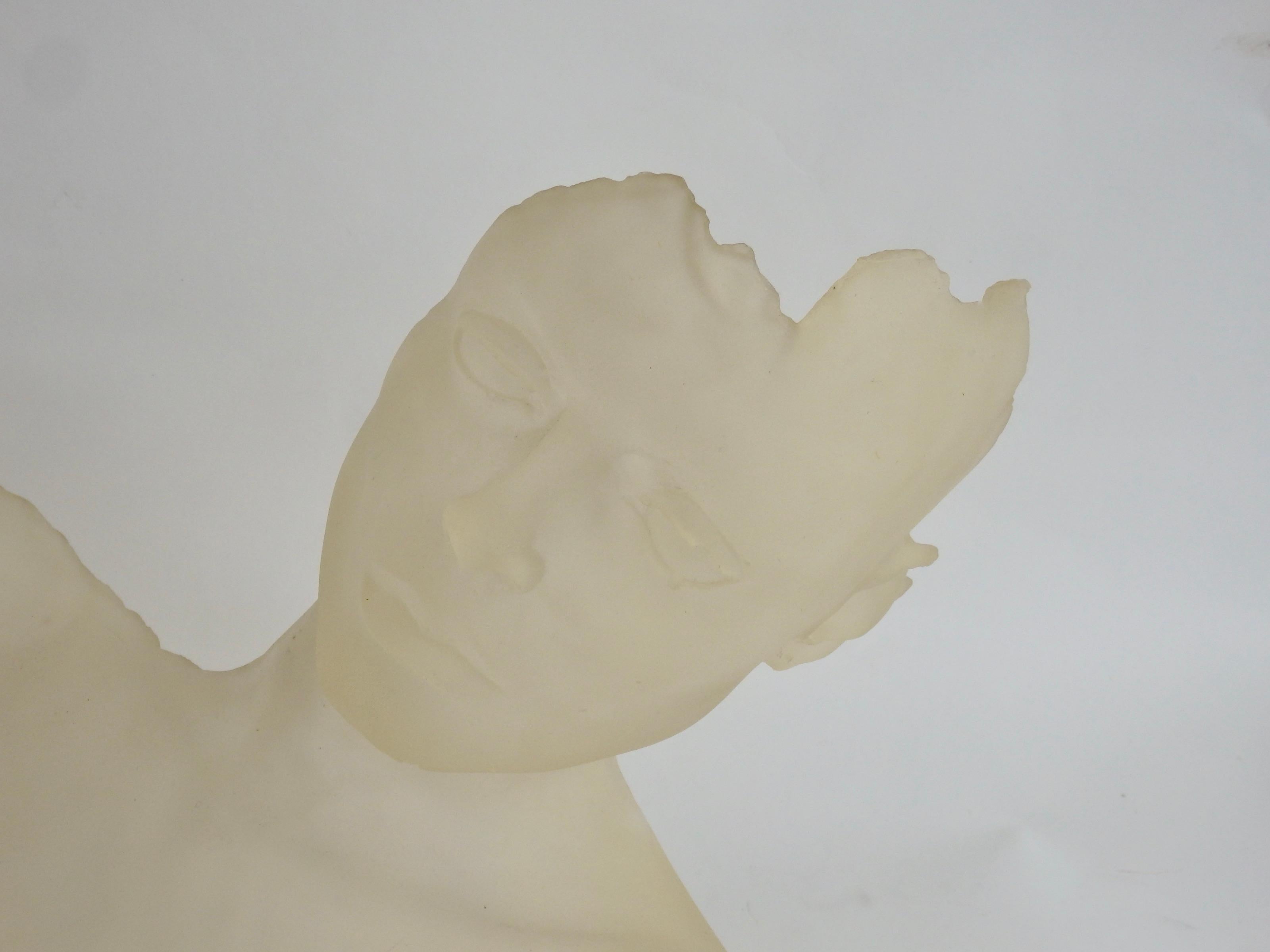 Cast Resin Nude Female Torso Sculpture In Good Condition In Ferndale, MI