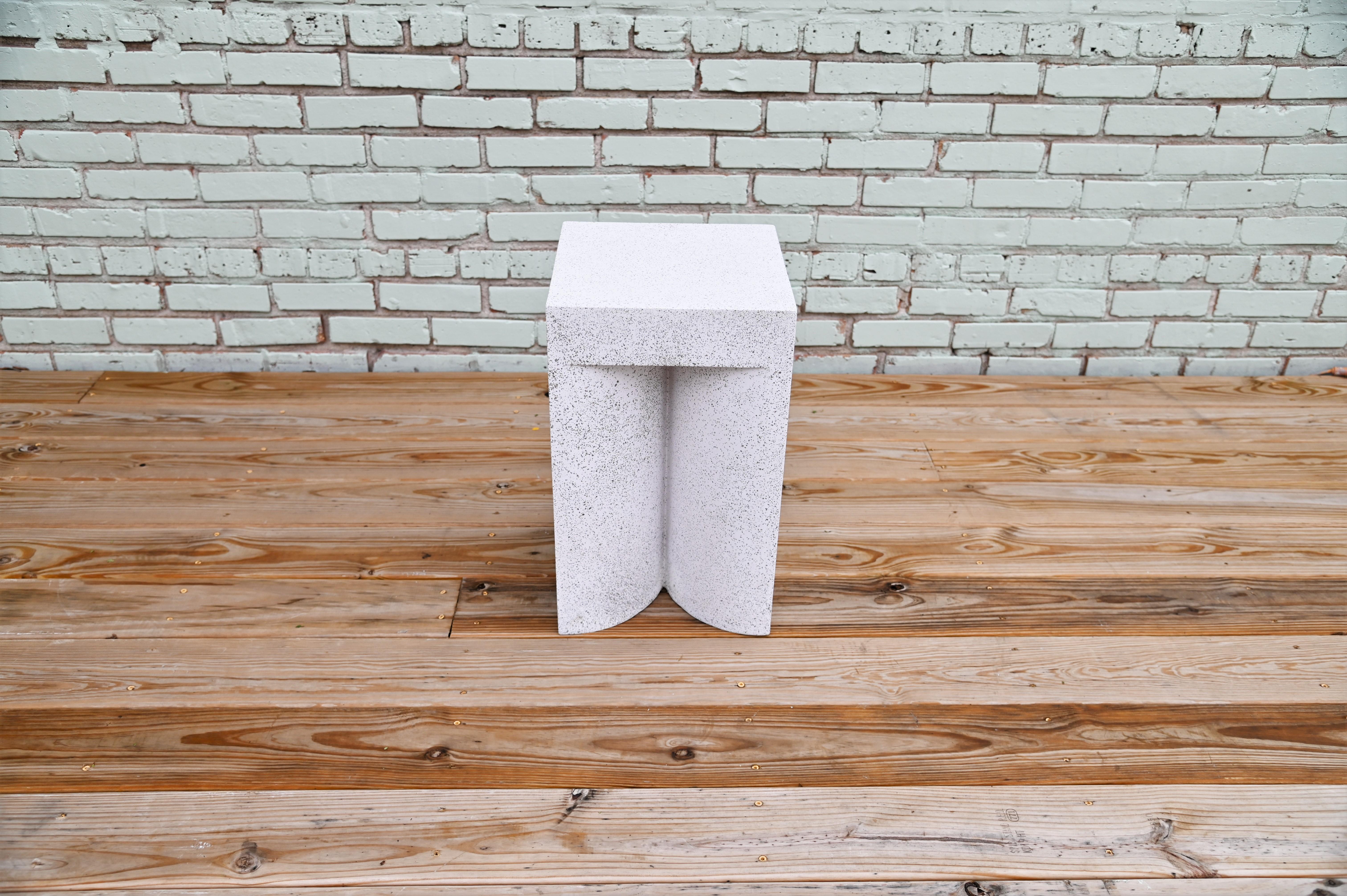 Minimalist Cast Resin 'High Brow' Table, Natural Stone Finish by Zachary A. Design For Sale