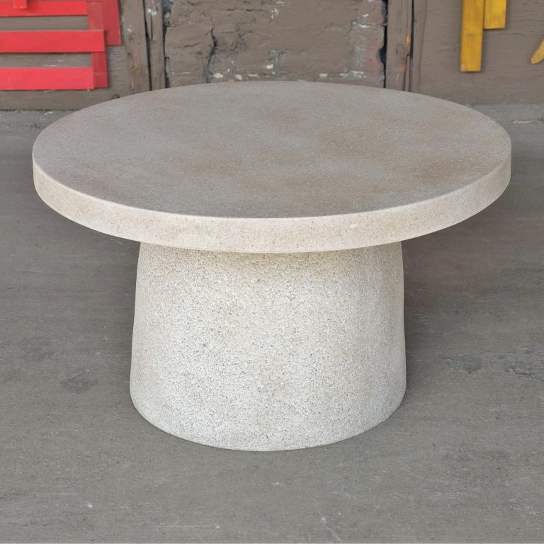 Minimalist Cast Resin 'Hive' Low Table, Aged Stone Finish by Zachary A. Design For Sale