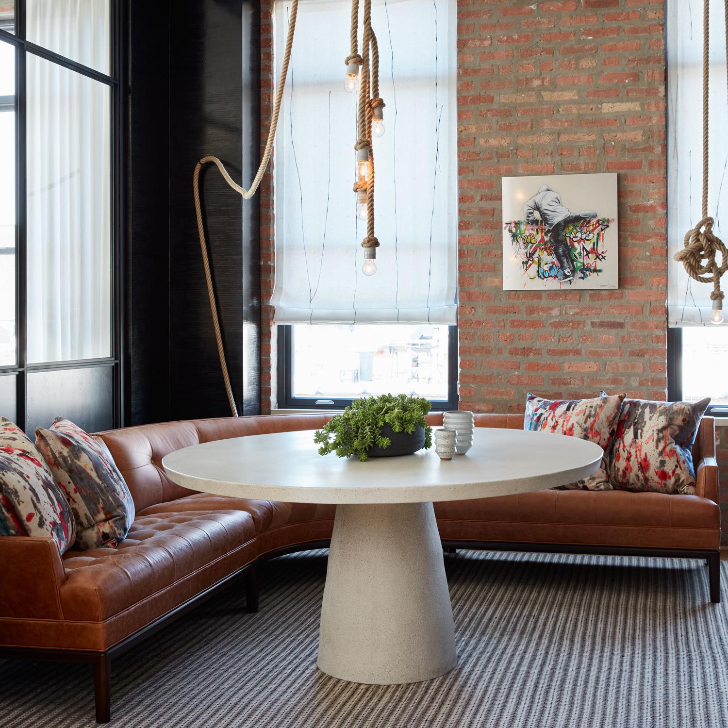 Cast Resin 'Hive' Dining Table, Aged Stone Finish by Zachary A. Design In New Condition For Sale In Chicago, IL