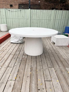 Cast Resin 'Hive' Dining Table, White Stone Finish by Zachary A. Design