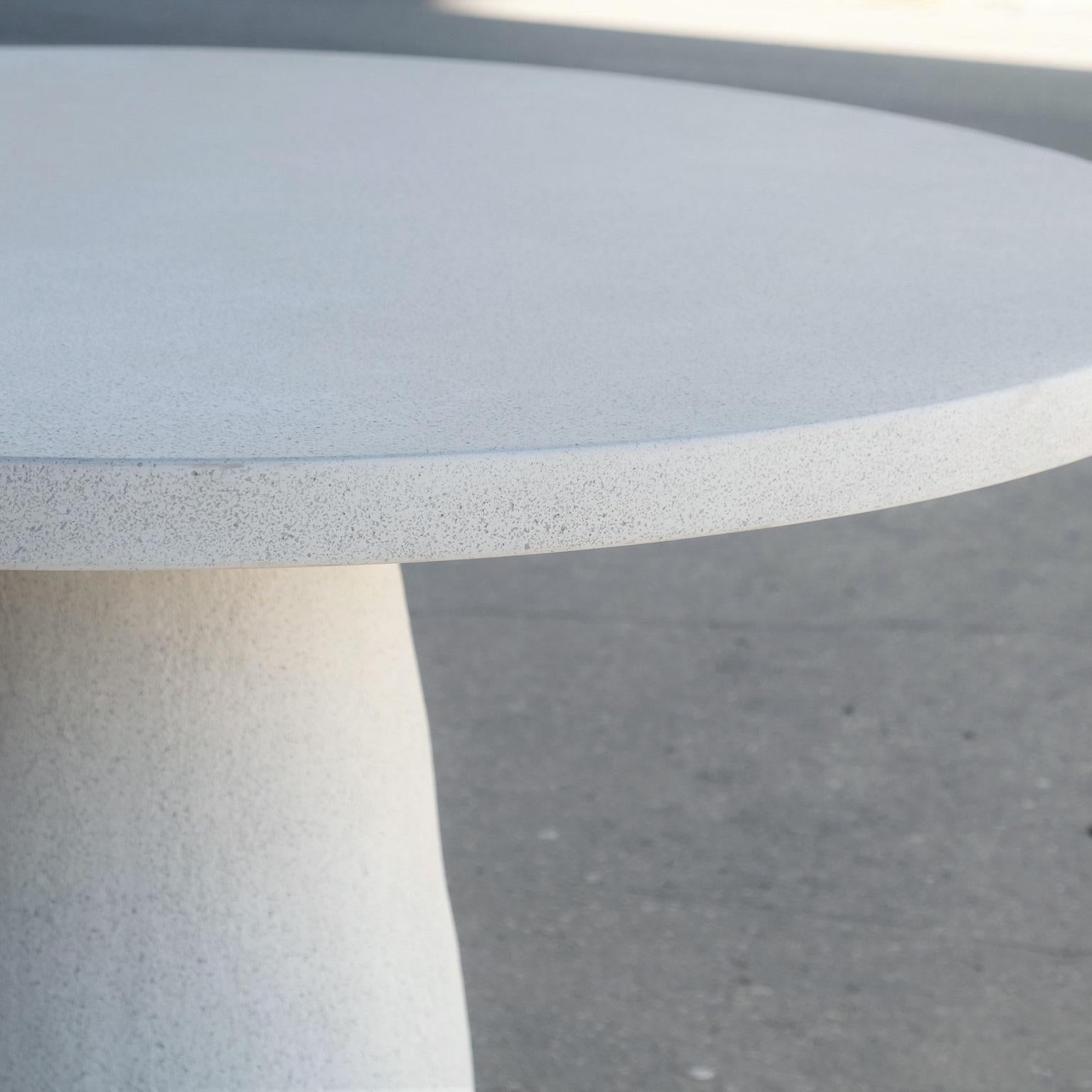 Minimalist Cast Resin 'Hive' Dining Table, White Stone Finish by Zachary A. Design For Sale